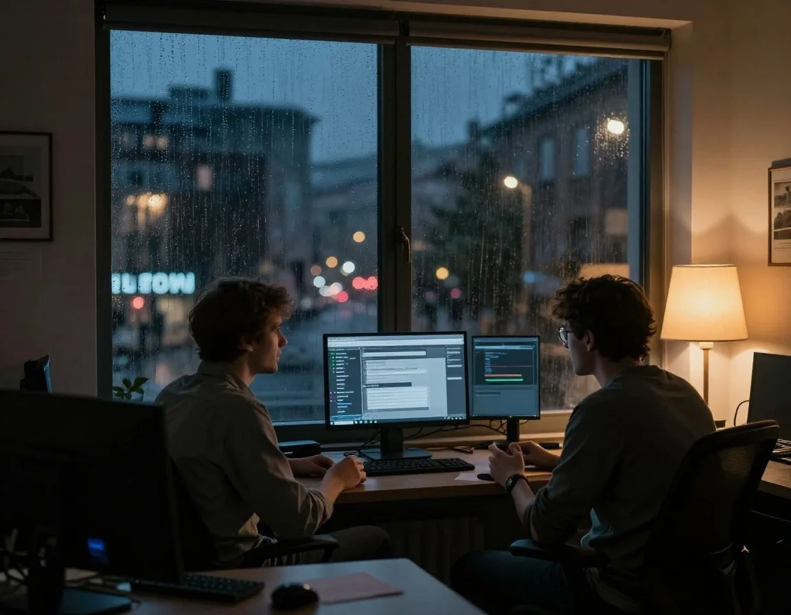 Redakcja Gra Polska Online pracująca w nocy